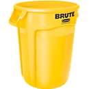 Recogedor de residuos reciclables Brute, polietileno, redondo, 121 l, amarillo