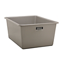 Rectangular standard container, GRP, 1500 l, grey