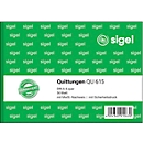 Reçus avec TVA QU615 sigel®, format A6 paysage, 50 feuilles