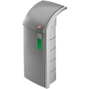 Recyclable waste collection bin Hailo ProfiLine WSB Design XXXL, 120 l, connecting clips &amp; stickers, L 450 x W 500 x H 1120 mm, plastic, grey