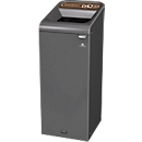 Recyclingstation Rubbermaid Configure, für Bioabfall, 57 l, Magnetverbindung, B 495 x T 367 x H 975 mm, braun