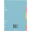 Register Biella, blanko, für DIN A5, 10-teilig, 2-Reihen, L 230 x B 175 x H 3 mm, Karton, farbig