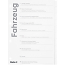 Register Biella Fahrzeug, für DIN A4, 10-teilig, mit vorgedrucktem Indexblatt in Deutsch, inkl. Checkliste, L 310 x B 240 x H 3,2 mm, Karton, weiss