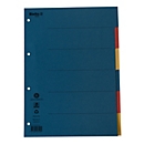 Register Biella, für DIN A4, 6-teilig, blanko, L 310 x B 235 x H 2 mm, Karton, farbig