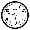 Reloj de pared radiocontrolado, ø 300 mm, negro