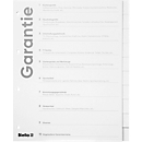 Répertoire Biella Garantie, pour DIN A4, index préimprimés en allemand, surdimensionnés pour les pochettes de présentation, 10 pièces, L 300 x l 245 x H 3,2 mm, carton, blanc