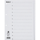 Répertoire Biella, pour DIN A4, 12 pièces, numérique 1-12, onglets vierges, perforation 4 trous, impression index, L 297 x l 225 mm, carton, blanc