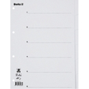 Répertoire Biella, pour DIN A4, 6 parties, numérique 1-6, onglets vierges, perforation 4 trous, impression index, L 297 x l 225 mm, carton, blanc