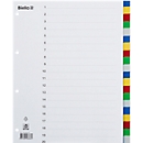 Répertoire Biella, pour DIN A4, extra-large pour pochettes de présentation, 20 pièces, avec feuille d'index, PP, couleur