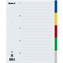 Répertoire Biella, pour DIN A4, extra-large pour pochettes de présentation, 5 parties, avec feuille d'index, L 320 x l 265 mm, PP, couleur