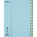 Répertoire Biella, pour DIN A4, numérique 1-52, 2 rangées, L 315 x l 245 x H 14 mm, carton, couleur