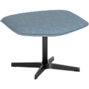Repose-jambes Otuli de Nowy Styl, pour fauteuil pivotant Otuli, jusqu'à 110 kg, revêtement en polyester/aluminium, bleu denim/noir