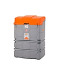 Réservoir de diesel CEMO CUBE Outdoor Basic, volume de 1000 l, couvercle à charnière, pompe électrique 230 V, L 1200 x P 800 x H 1800 mm
