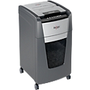 Rexel papiervernietiger Optimum AutoFeed+ 225X, volautomatisch, deeltjesknipper 4 x 25 mm P-4, 60 l, snijcapaciteit 10-225 vel, met zwenkwielen, zwart