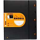Rhodia ExaMeetingBook carnet de notes, 80 feuilles, DIN A4+, 90 g/m², couverture rigide, reliure à double spirale, intercalaires, règle, ligné