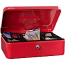 Rieffel Geldkassette VT-GK 4, Zylinderschloss, Stahlblech, B 300 x T 217 x H 100 mm, rot