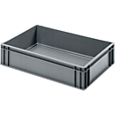 Ringoplast Euro Box bakkersbak, 25,8 l, voedselveilig, gesloten versie, zonder deksel, L 600 x B 400 x H 143 mm, kunststof, grijs