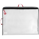 Ritszak FolderSys Bungee-Bag, A4, 0,20 mm, koord/lint/lussen, B 355 x H 275 mm, PVC-vrije folie, transparant-rood-grijs-zwart