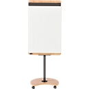 Rocada Natural Transformer flip-over, stalen bord, frame in houtlook, met wielen