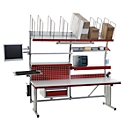 Rocholz Table d'emballage complète Profi System Flex, réglable en hauteur électriquement