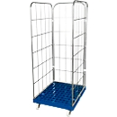 Rolcontainer, 3-zijdig, met achterwand