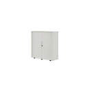 Roldeurkast, 3 ordnerhoogten, 1-delig, zonder middenwand, B 1000 mm, zilver