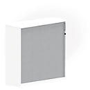 Roldeurkast BEXXSTAR, 1 deur, 3 ordnerhoogtes, B 1200 x D 445 x H 1155 mm, wit
