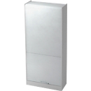 Roldeurkast TARVIS, afsluitbaar, 5 ordnerhoogten, B 900 x D 400 x H 2004 mm, lichtgrijs/lichtgrijs