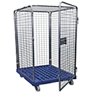 Roll container size 5, without floor, 1210 mm high, light blue