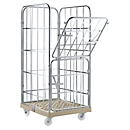 Roll conteneur, 4 côtés, 724 x 815 x 1640 mm, gris