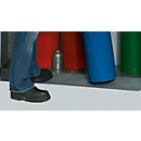 Roll-in flap for asecos pressurized gas cylinder cabinet LG.215.135, lockable, galvanized steel corrugated sheet, grey