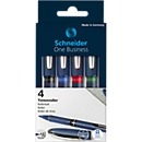 Roller One Business Schneider, couleurs assorties dans boîte de 4