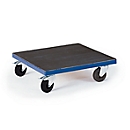 Rolling frame for boxes with grooved rubber, 700 x 700 mm