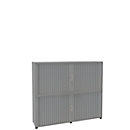 Rollladenschrank, 4 OH, 2teilig, mit Mitteltrennwand, B 1800 mm, silber
