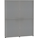 Rollladenschrank, 6 OH, 2teilig, mit Mitteltrennwand, B 1800 mm, silber