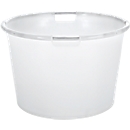 Ronde container - PE-LD met aluminium frame - Ø 600/500 x H 400 mm - 80 l - wit