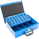 Rottner Bern money counter cassette, 4-part banknote compartment, receipt compartment, blue, suitable for CHF
