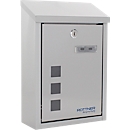 Rottner Briefkasten Casa Inox – Edelstahl, Schutzklappe, für A4-Format, Wandmontage