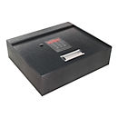 Rottner Coffre-fort à tiroirs Coverchest, 7,5 l, charnière de porte en haut, serrure électronique avec 2 clés, matériel de montage, L 400 x P 350 x H 110 mm, anthracite