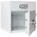 Rottner Coffre-fort à tiroirs D1 70 DB/DB, 110 l, D 1, avec 1 tiroir &amp; 1 compartiment de coffre-fort, serrure à double panneton, L 650 x P 550 x H 670 mm, gris clair RAL 7035
