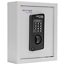 Rottner KeyTronic-20 key cabinet, electronic lock, steel body, fire rebate, sturdy hinges, W 245 x D 100 x H 300 mm, silver
