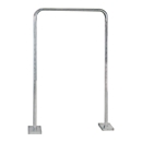 Rottner Support de boîte aux lettres, en forme d'étrier, pour installations de boîtes aux lettres indépendantes, matériel de montage &amp; instructions de perçage inclus, acier inoxydable, H 1355 mm