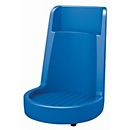 Rouleau à fût avec jupe et poignée de poussée, en polyéthylène, L 720 x P 800 x H 1025 mm, pour fûts en acier de 200 l, fûts en plastique de 220 l, jusqu'à 300 kg
