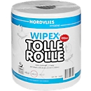 Rouleau de tissu de nettoyage Wipex Grand rouleau, 2 plis, blanc, 447 feuilles par rouleau, 6 rouleaux par boîte