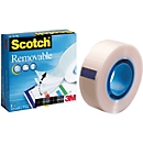 Ruban adhésif, Removable Scotch, amovible, 19 mm x 33 m, 1 rouleau