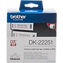 Ruban d'étiquettes Brother DK-22251, papier, impression rouge et noire