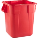 Rubbermaid Abfallbehälter Brute, eckig, L 550 x B 550 x H 572 mm, 105 l, Kunststoff, rot