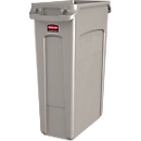 Rubbermaid Abfallbehälter Slim Jim, L 510 x B 280 x H 750 mm, 87 l, Kunststoff, beige