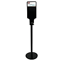 Rubbermaid AutoFoam Soap &amp; Sanitizer Dispenser Stand, freestanding, Stainless Steel, H 930 mm, Black