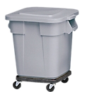 Rubbermaid Fahrgestell Brute für Container 105/151 l, eckig, Polyethylen, schwarz